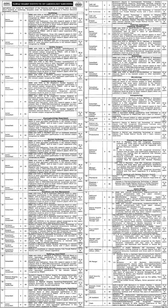 A Complete Guide to Nawaz Sharif Institute of Cardiology (NSIC) Jobs in 2026