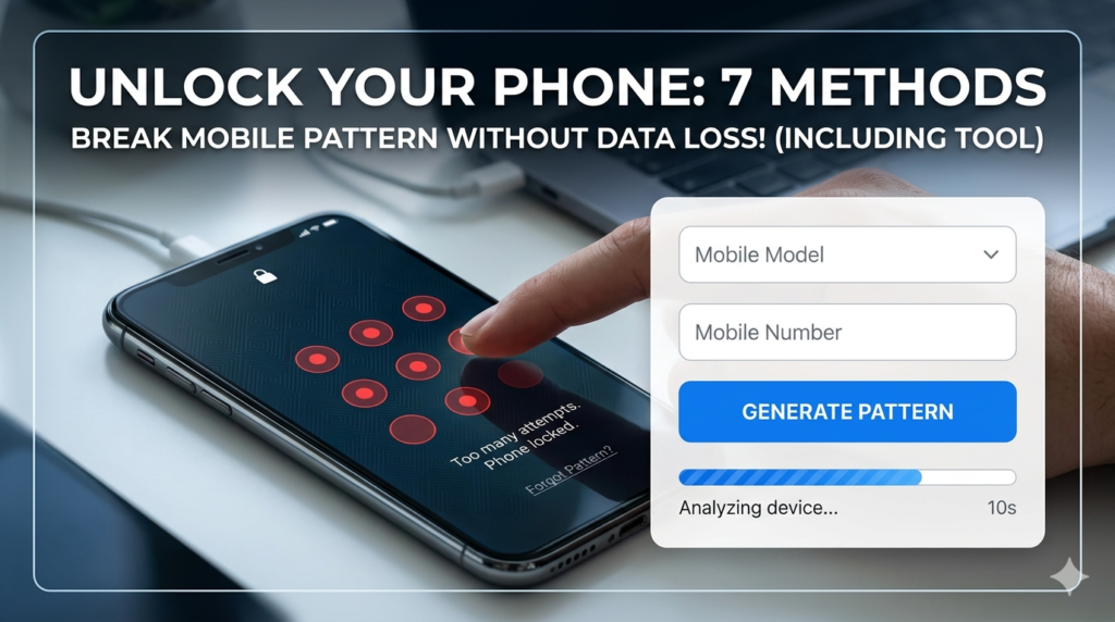 How to unlock mobile pattern lock | Mobile pattern unlocker | 7 Methods